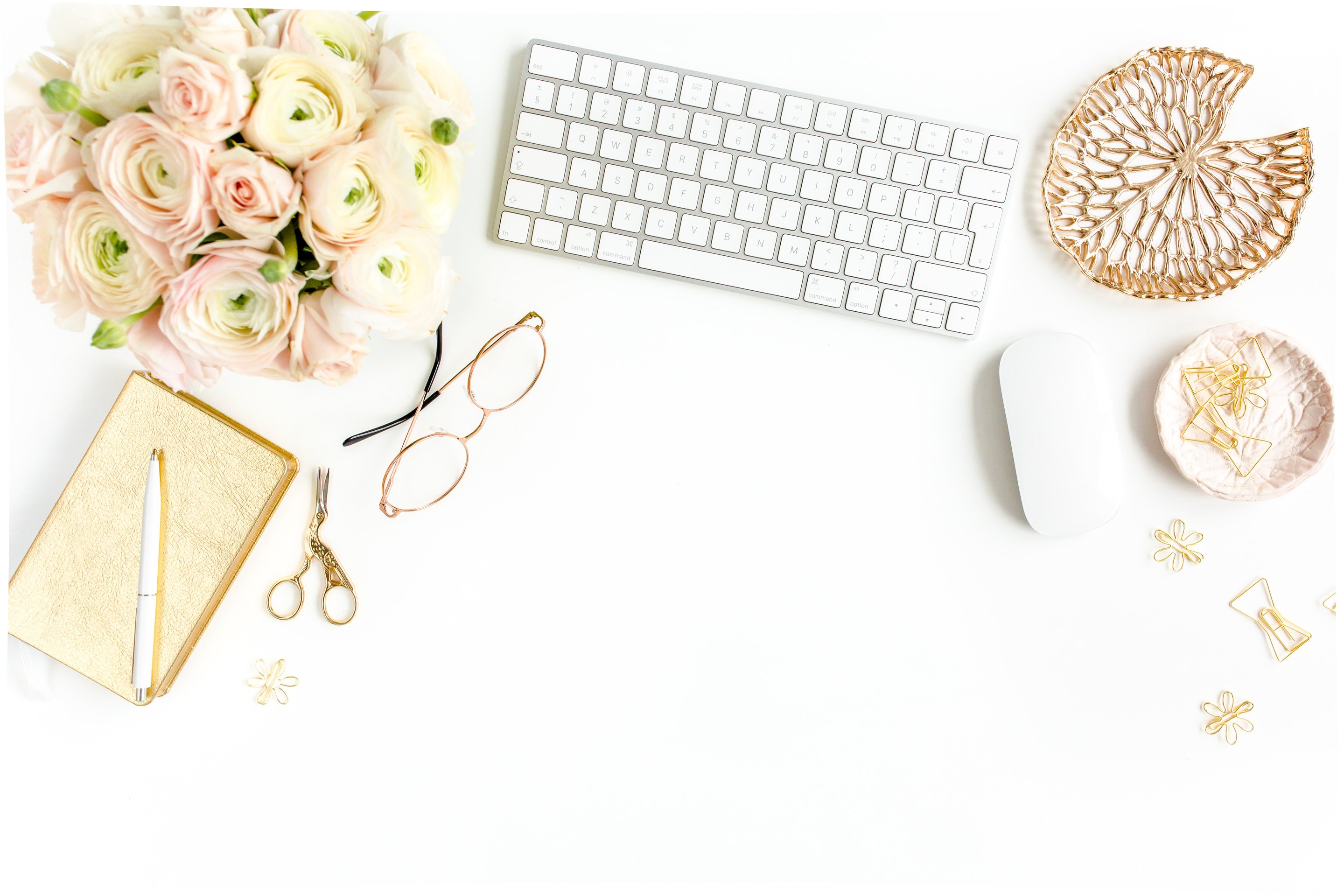 Feminine Blogger Work Desk 